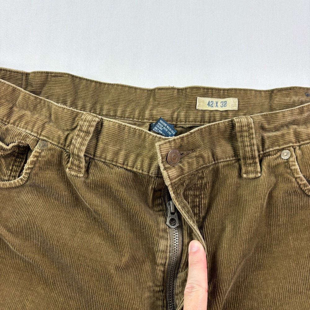 Polo Ralph Lauren Corduroy Pants Mens 42x32 Brown 750 Bootcut Chino - Picture 2 of 12